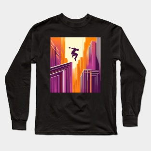 Jumping between buildings Long Sleeve T-Shirt